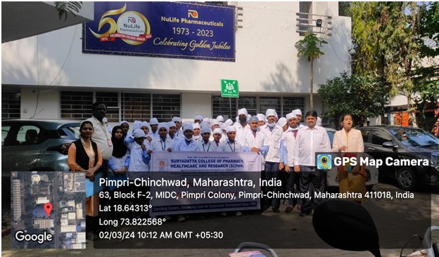 Industrial Visit to NuLife Pharmaceuticals: Practical Exposure to GMP & Pharmaceutical Manufacturing