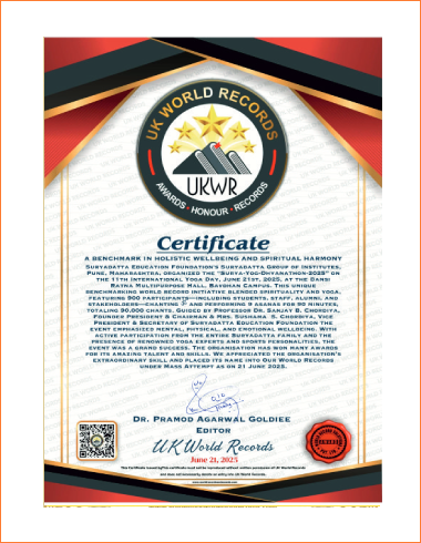 Suryadatta Creates History with UK World Record for Surya Yog Dhyanathon 2025