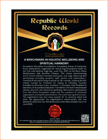 Suryadatta Sets Republic World Record with Surya Yog Dhyanathon 2025